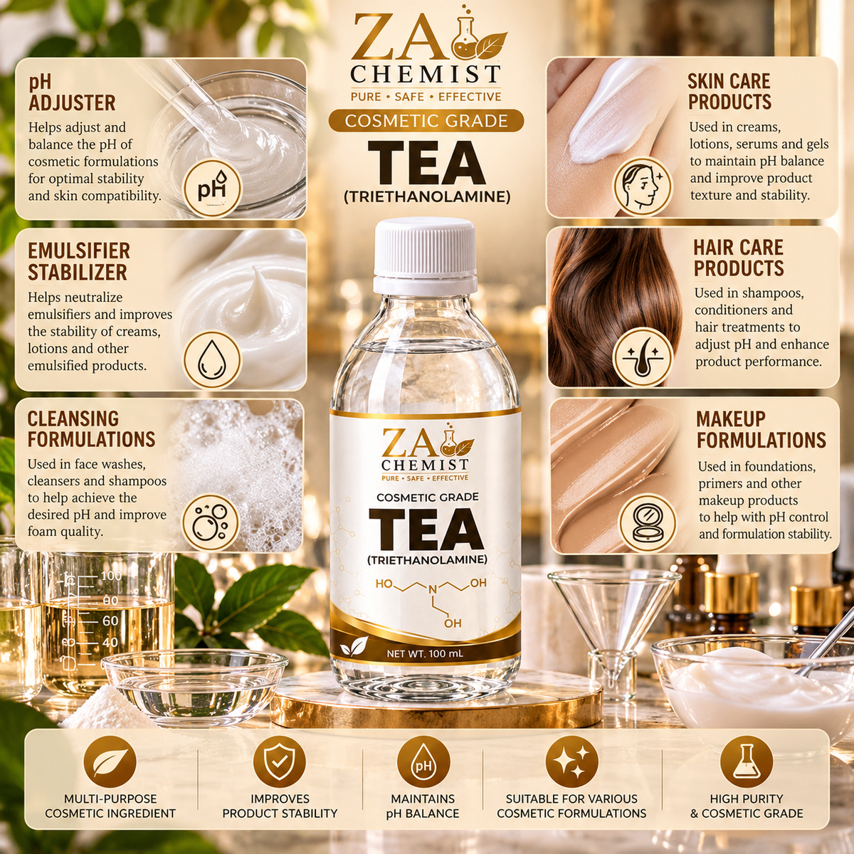 ZA Chemist TEA (Triethanolamine) – Cosmetic Grade