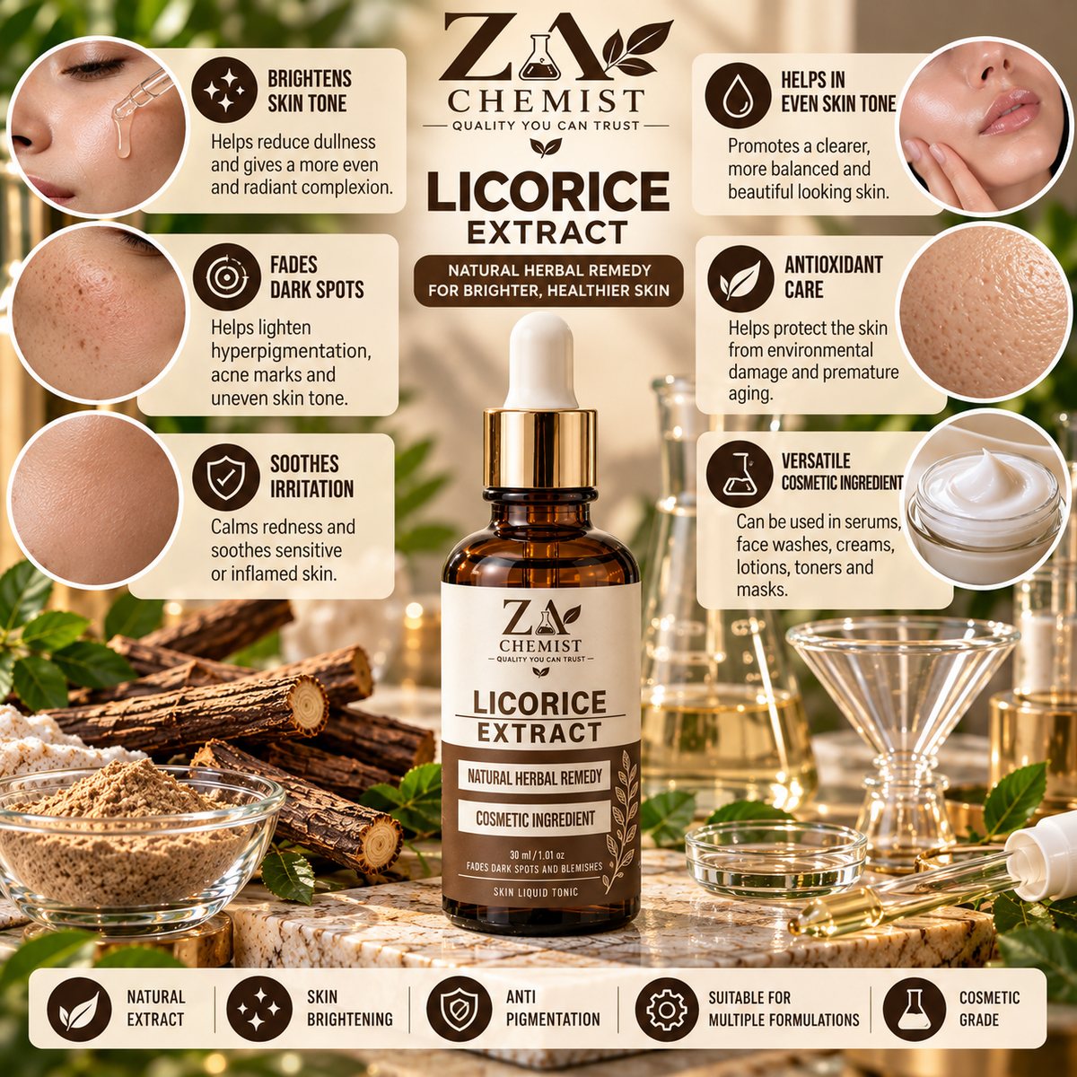 Licorice Extract – Cosmetic Grade | ZA Chemist