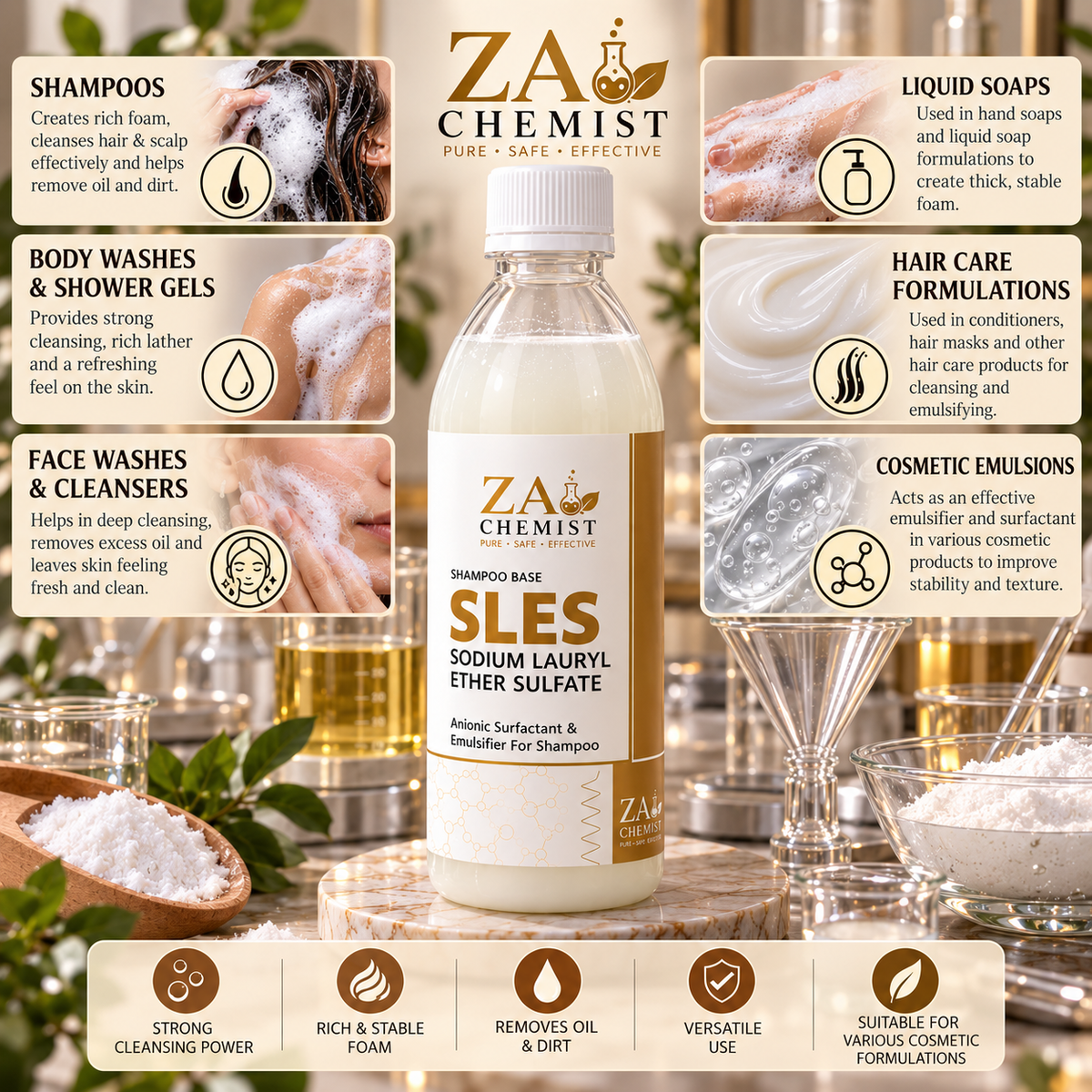 ZA Chemist SLES – Sodium Lauryl Ether Sulfate