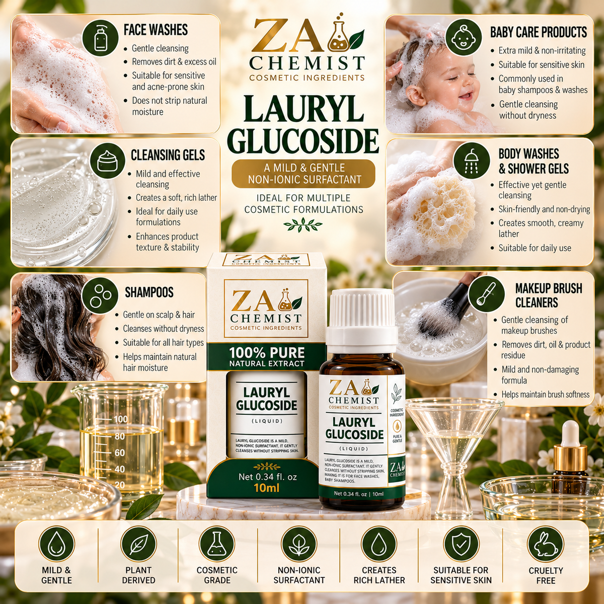 ZA Chemist Lauryl Glucoside – Cosmetic Grade