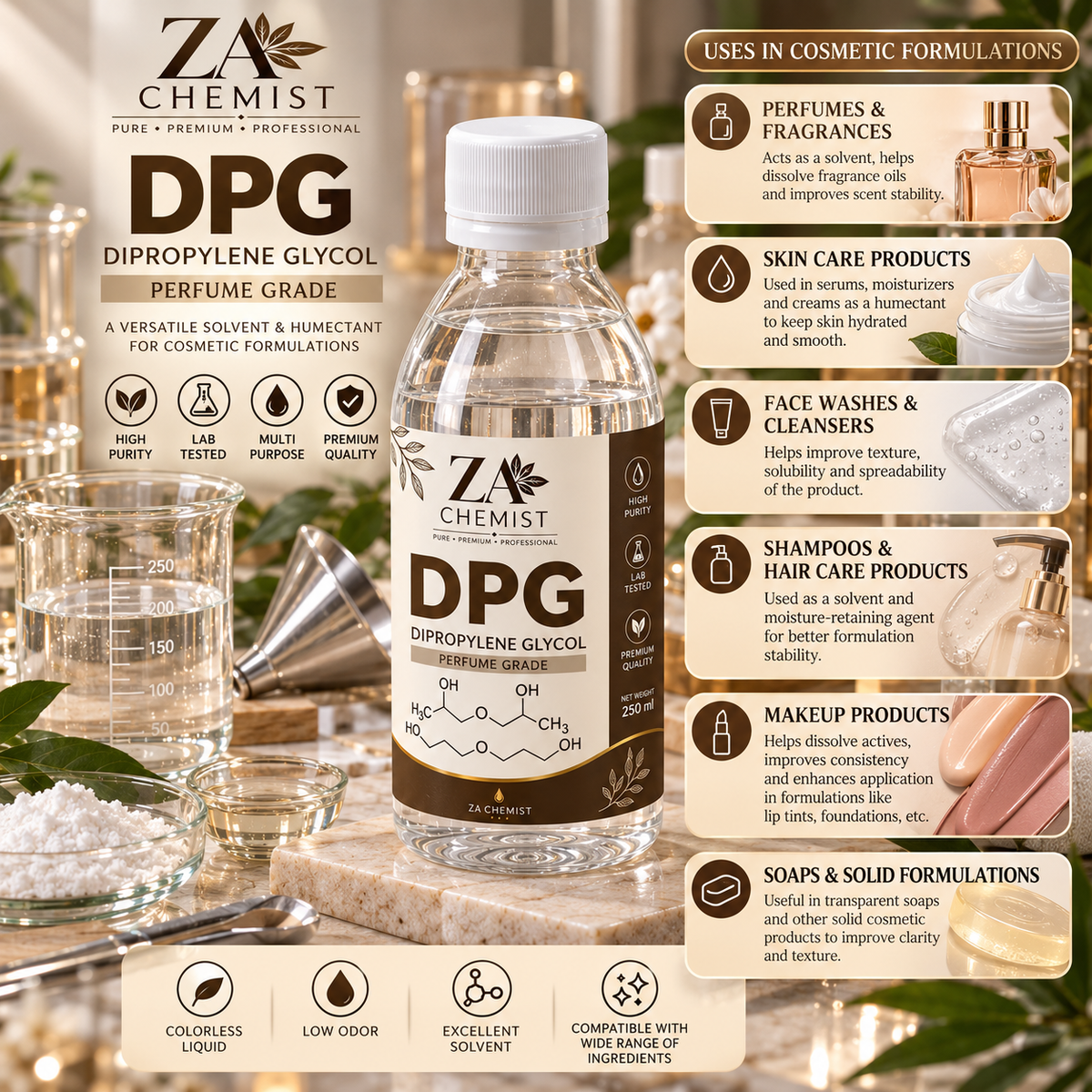 ZA Chemist DPG – Dipropylene Glycol Perfume Grade