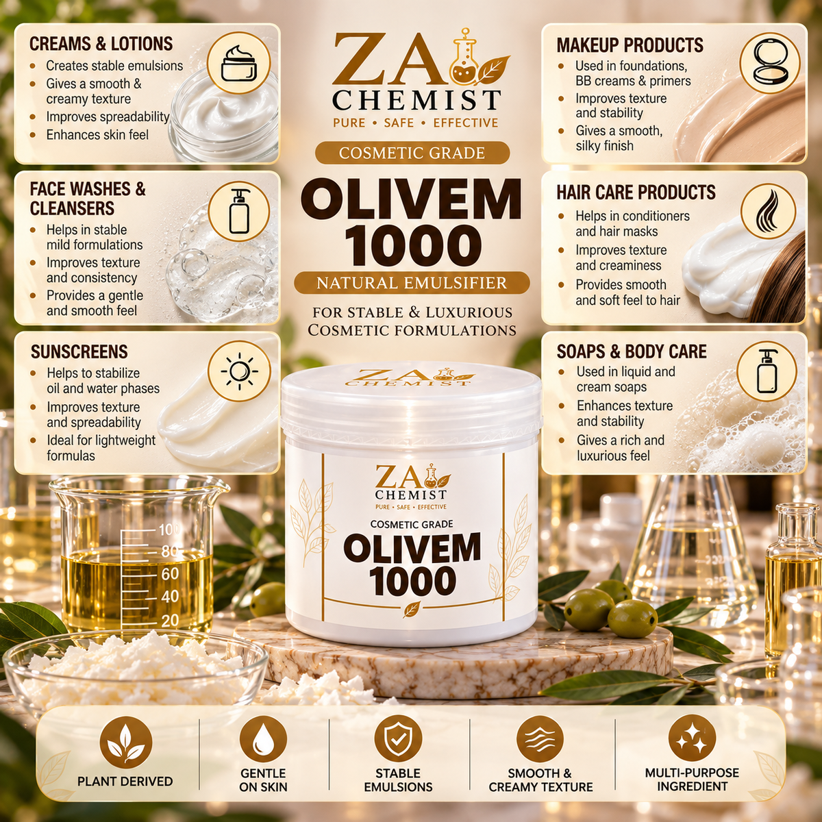 Olivem 1000 – Cosmetic Grade | ZA Chemist