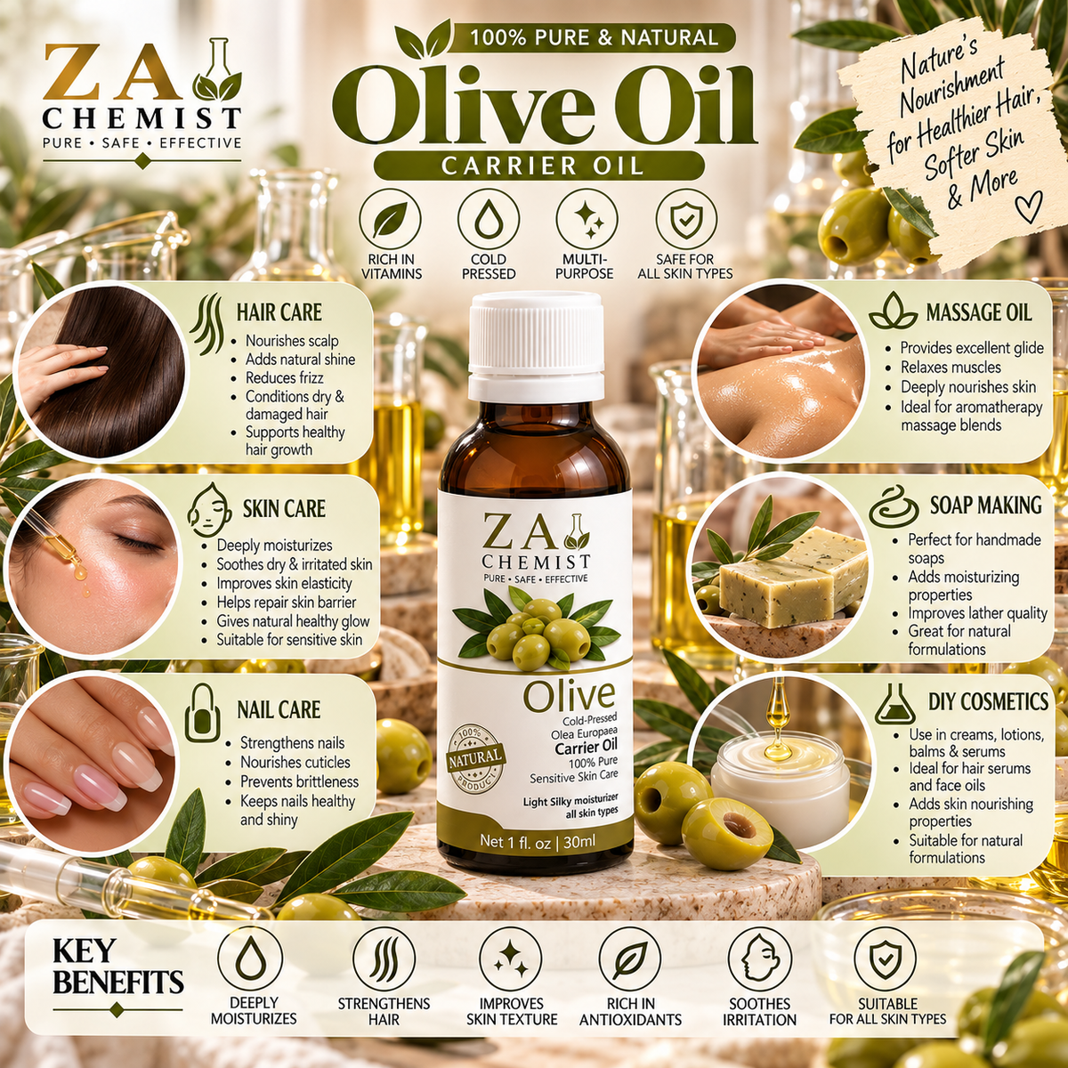 ZA CHEMIST Olive Carrier Oil