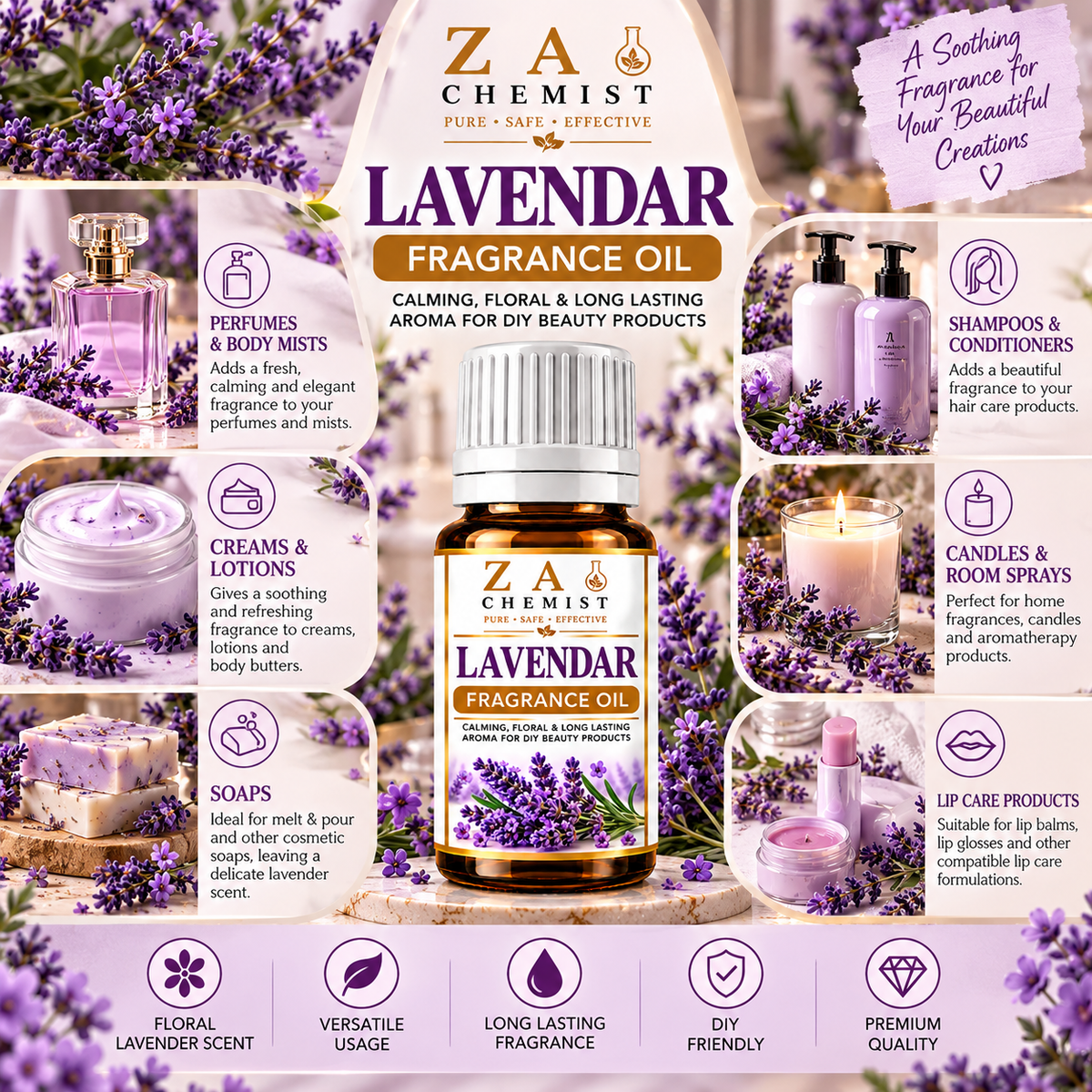 ZA Chemist Lavender Fragrance Oil Cosmetic Grade