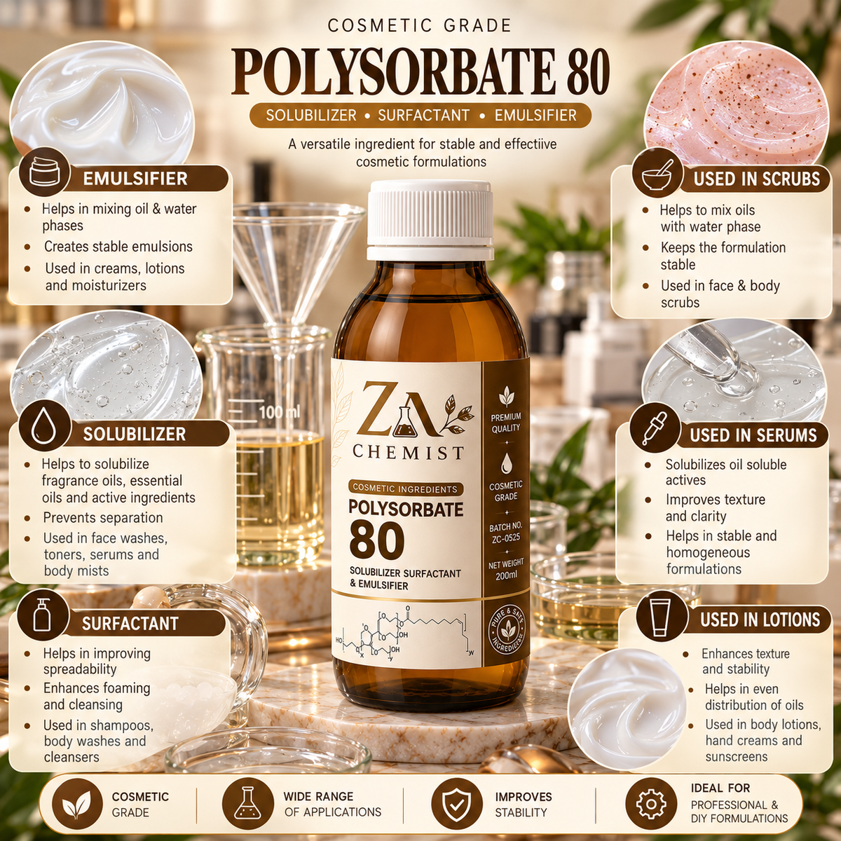 Polysorbate 80 – Cosmetic Grade | ZA Chemist