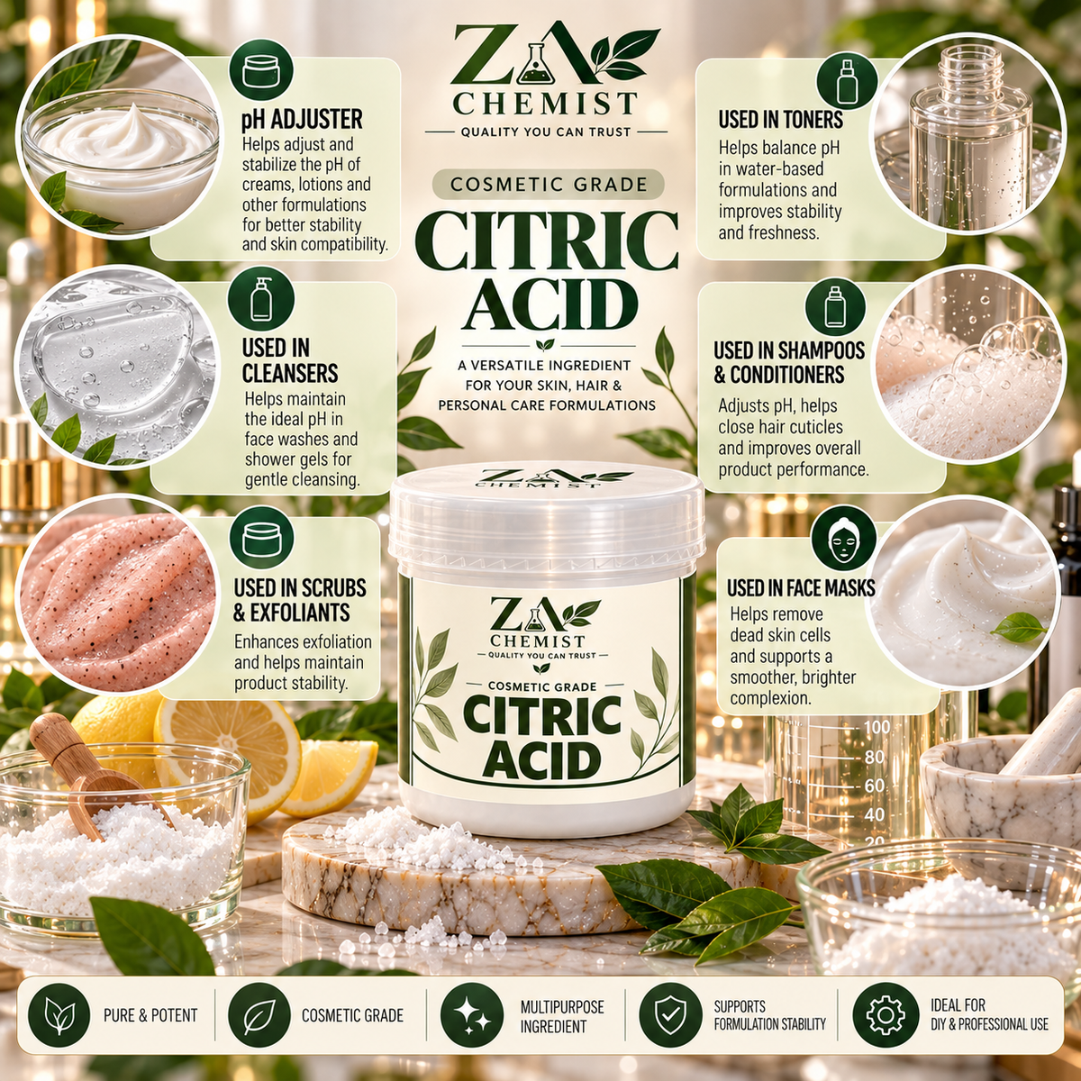 Citric Acid – Cosmetic Grade | ZA Chemist