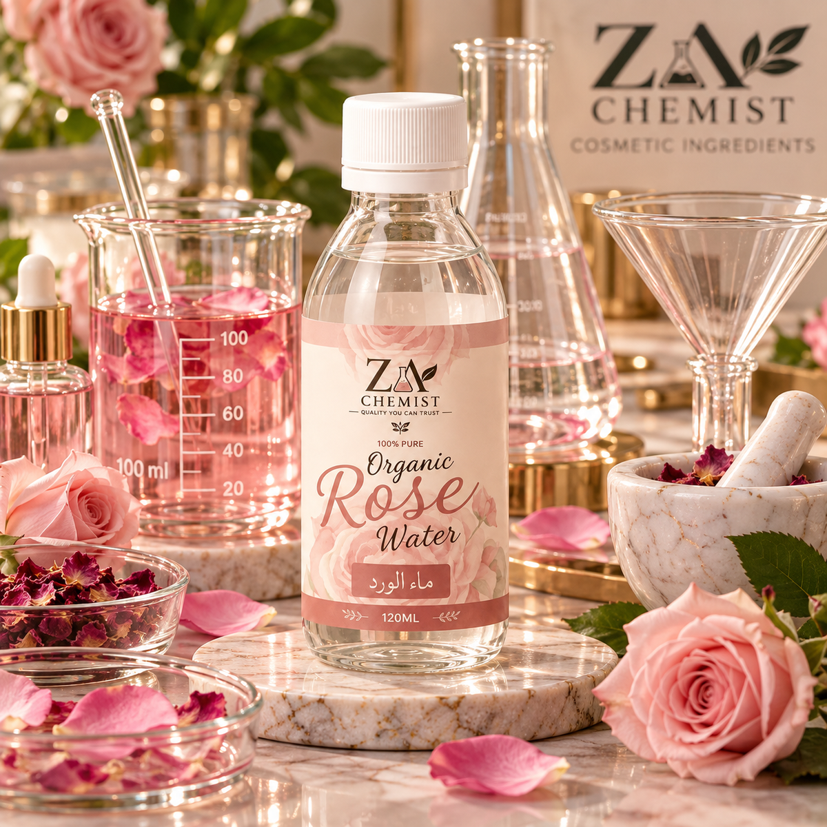 Organic Rose Water – 100% Pure | ZA Chemist