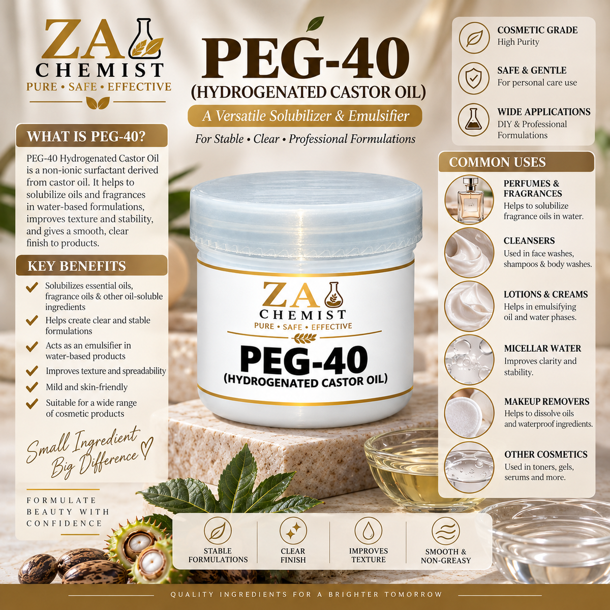 PEG-40 Hydrogenated Castor Oil ZA Chemist