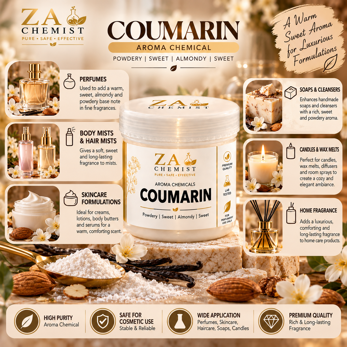 ZA CHEMIST Coumarin – Aroma Chemical