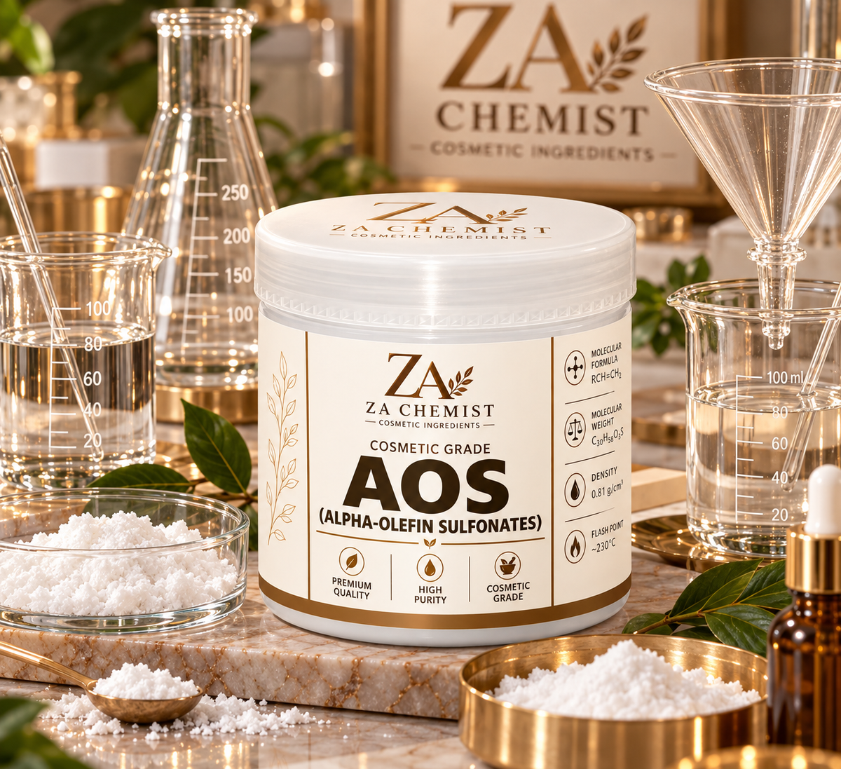 ZA Chemist AOS – Alpha-Olefin Sulfonates | Cosmetic Grade