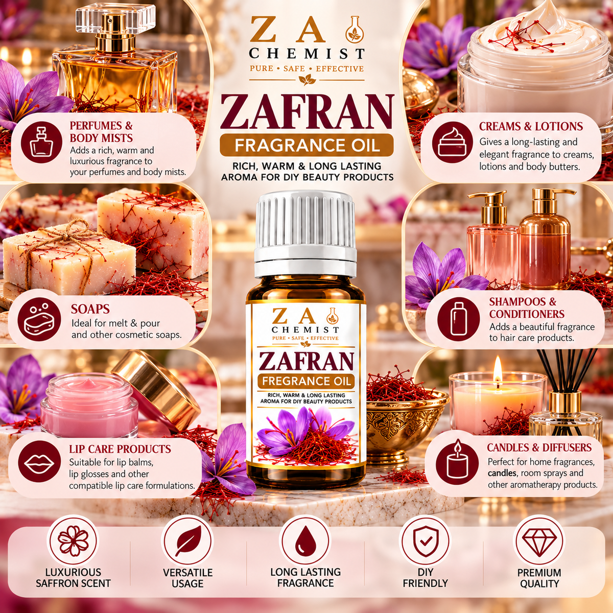 ZA Chemist Zafran Fragrance Oil – Cosmetic Grade