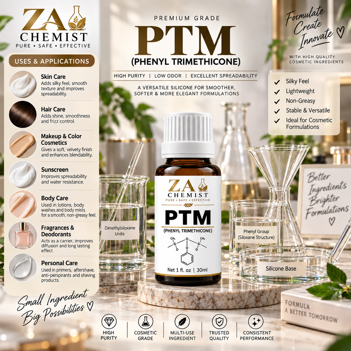 PTM (Phenyl Trimethicone) – Cosmetic Grade ZA Chemist