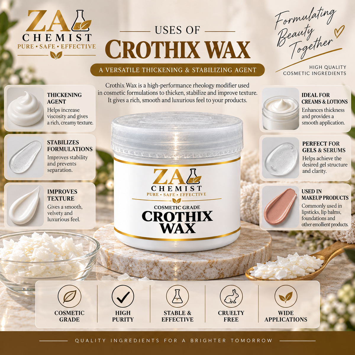 ZA Chemist Crothix Wax — Cosmetic Grade Thickener