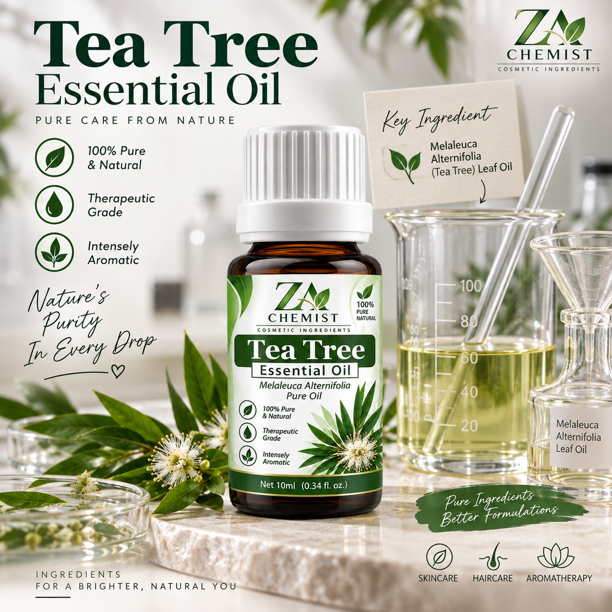 Tea Tree Essential Oil – 100% Pure & Natural ZA Chemist