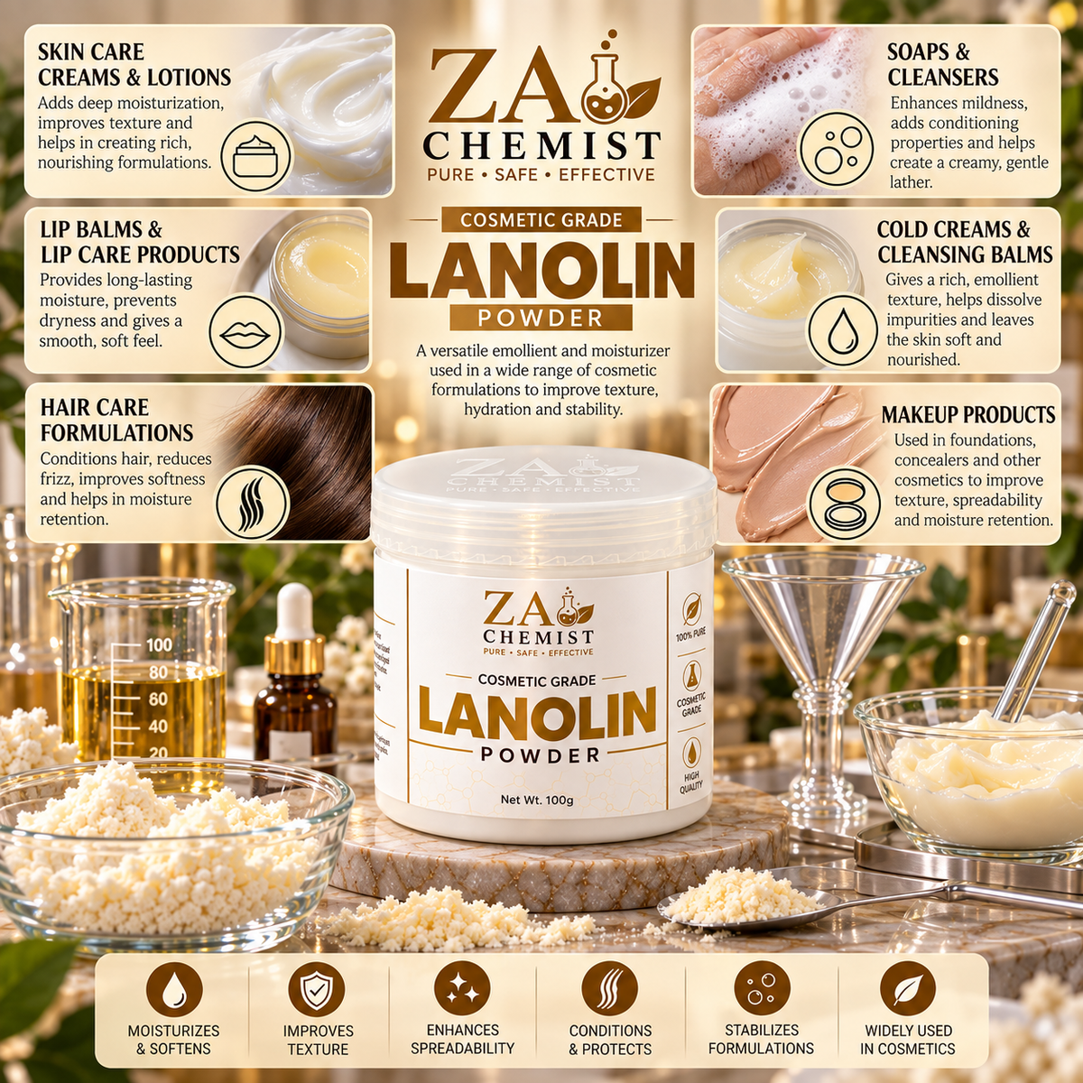 ZA Chemist Lanolin Powder – Cosmetic Grade