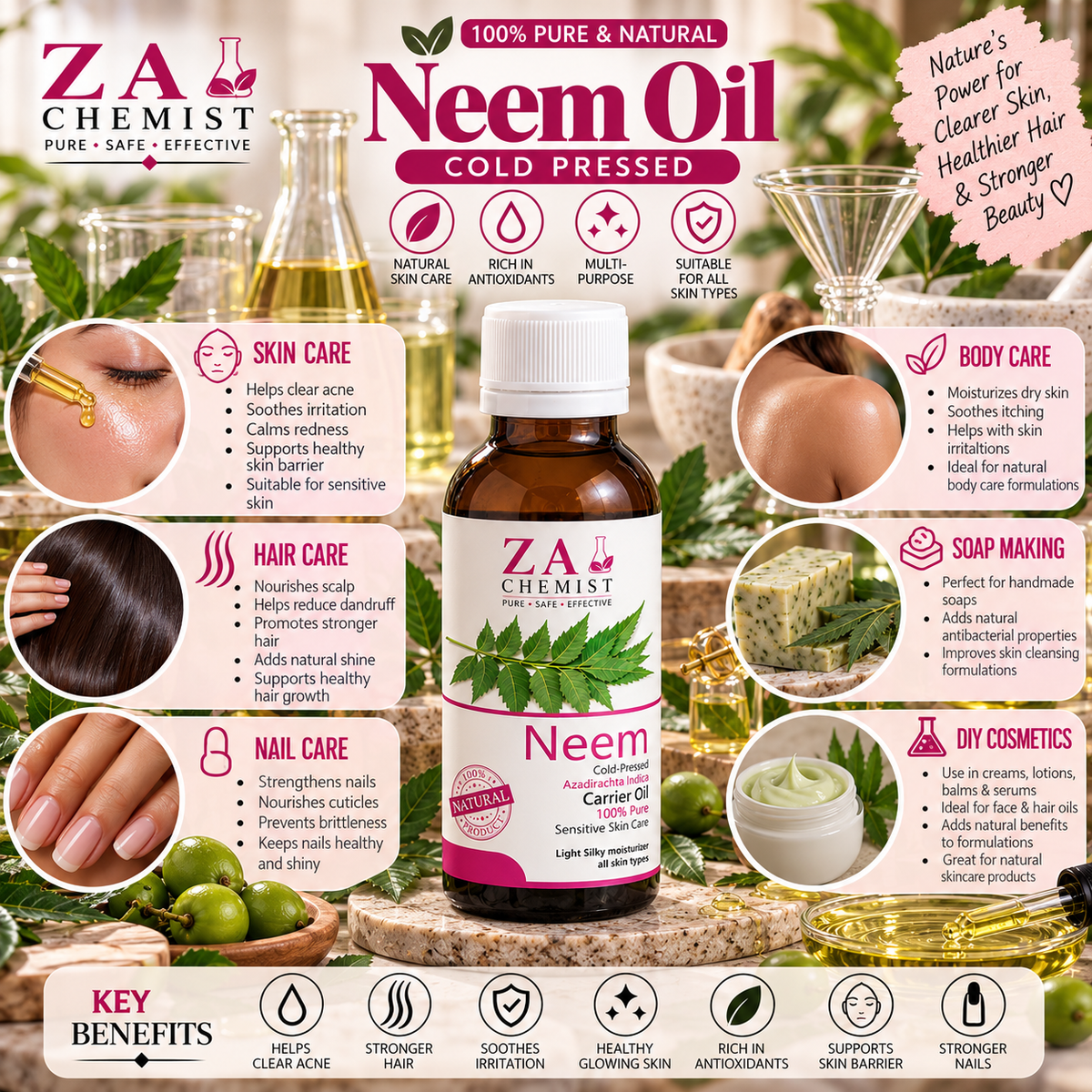 ZA CHEMIST Neem Carrier Oil