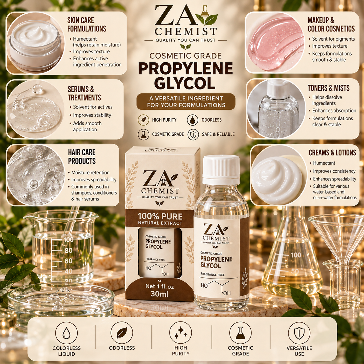 ZA Chemist Propylene Glycol – Cosmetic Grade
