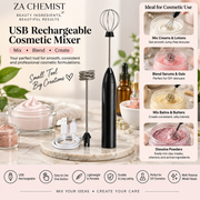 ZA Chemist Electric Cosmetic Mixer – USB Rechargeable Handheld Mixer