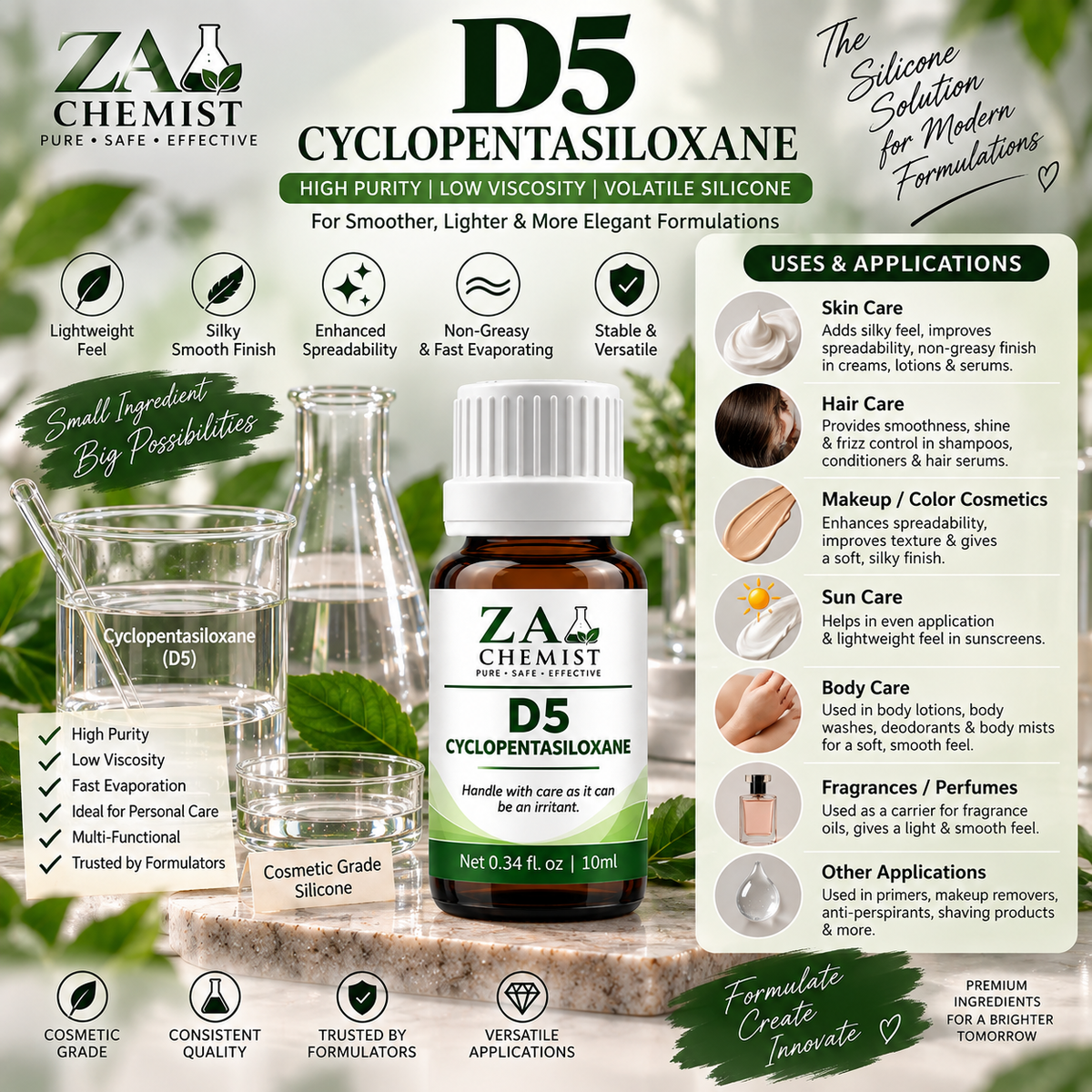 D5 Cyclopentasiloxane – Cosmetic Grade ZA Chemist