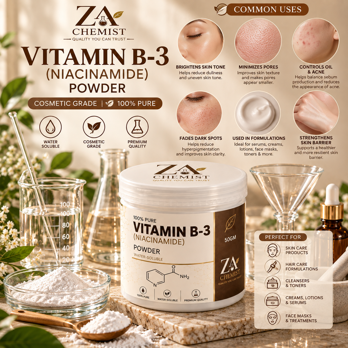 ZA Chemist Vitamin B-3 (Niacinamide) Powder