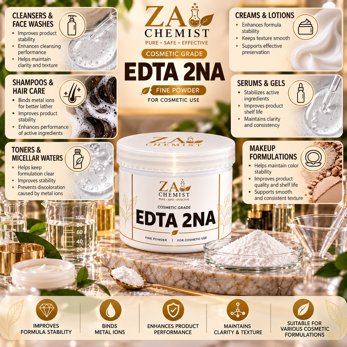 ZA Chemist EDTA 2NA – Cosmetic Grade