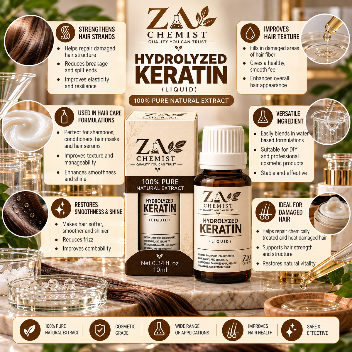 Hydrolyzed Keratin – Liquid | ZA Chemist