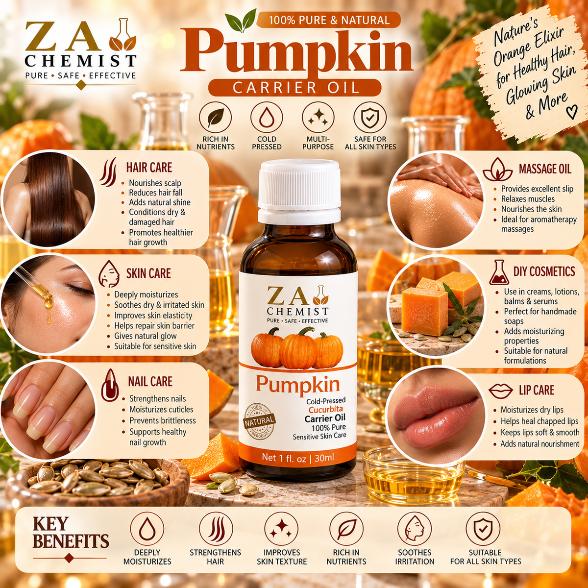 ZA CHEMIST Pumpkin Seed Carrier Oil