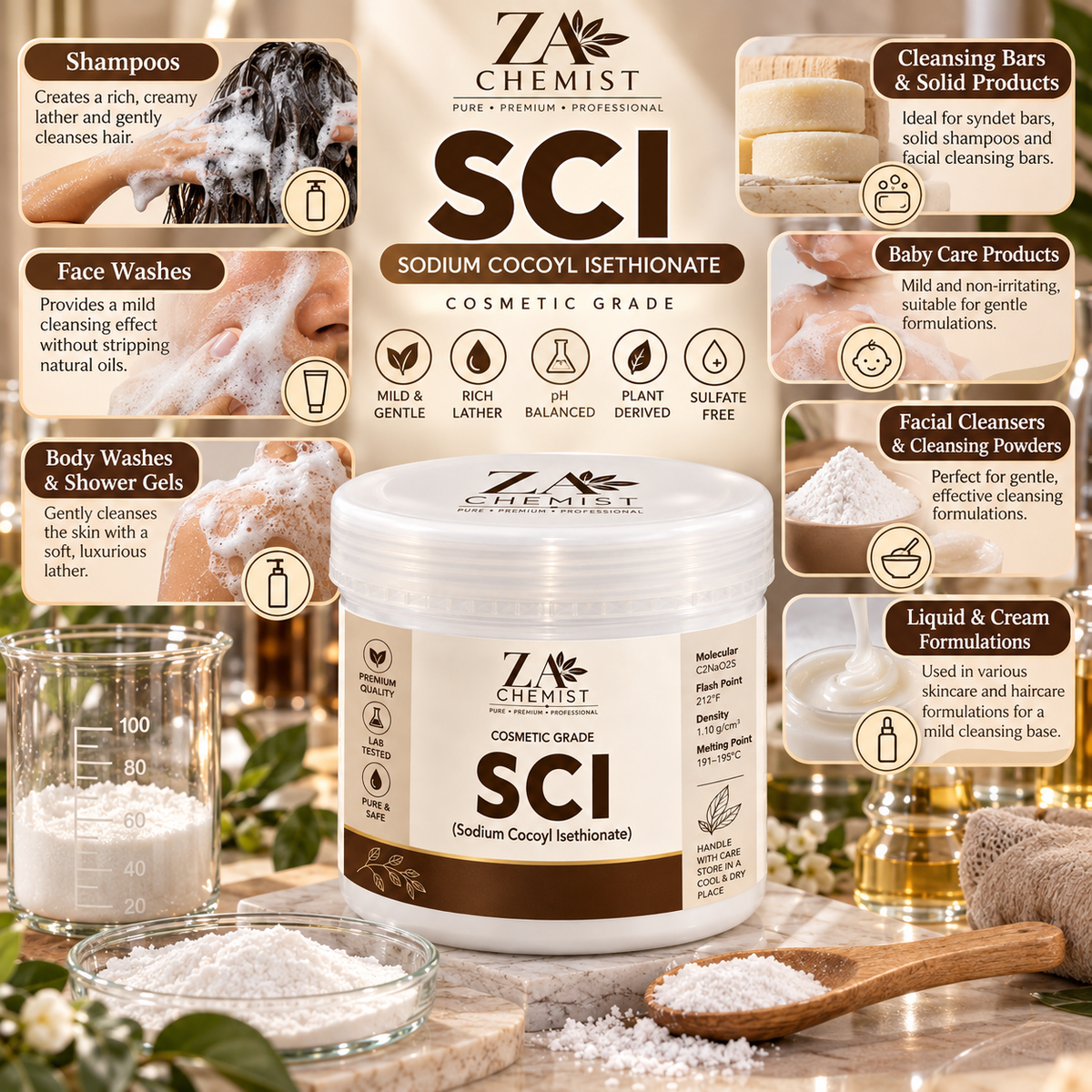 ZA Chemist SCI – Sodium Cocoyl Isethionate