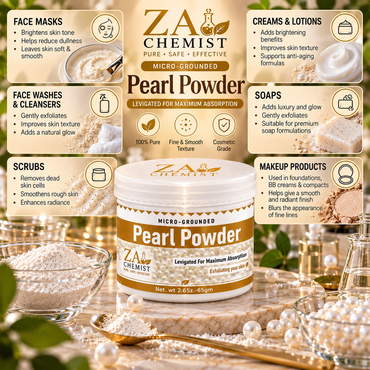 Pearl Powder – Cosmetic Grade | ZA Chemist