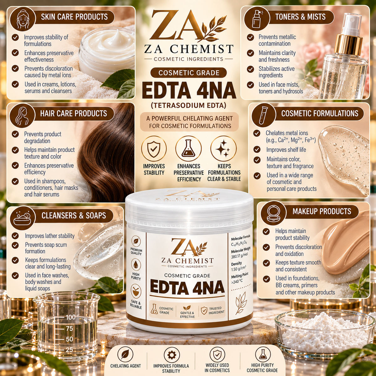 ZA Chemist EDTA 4NA – Cosmetic Grade