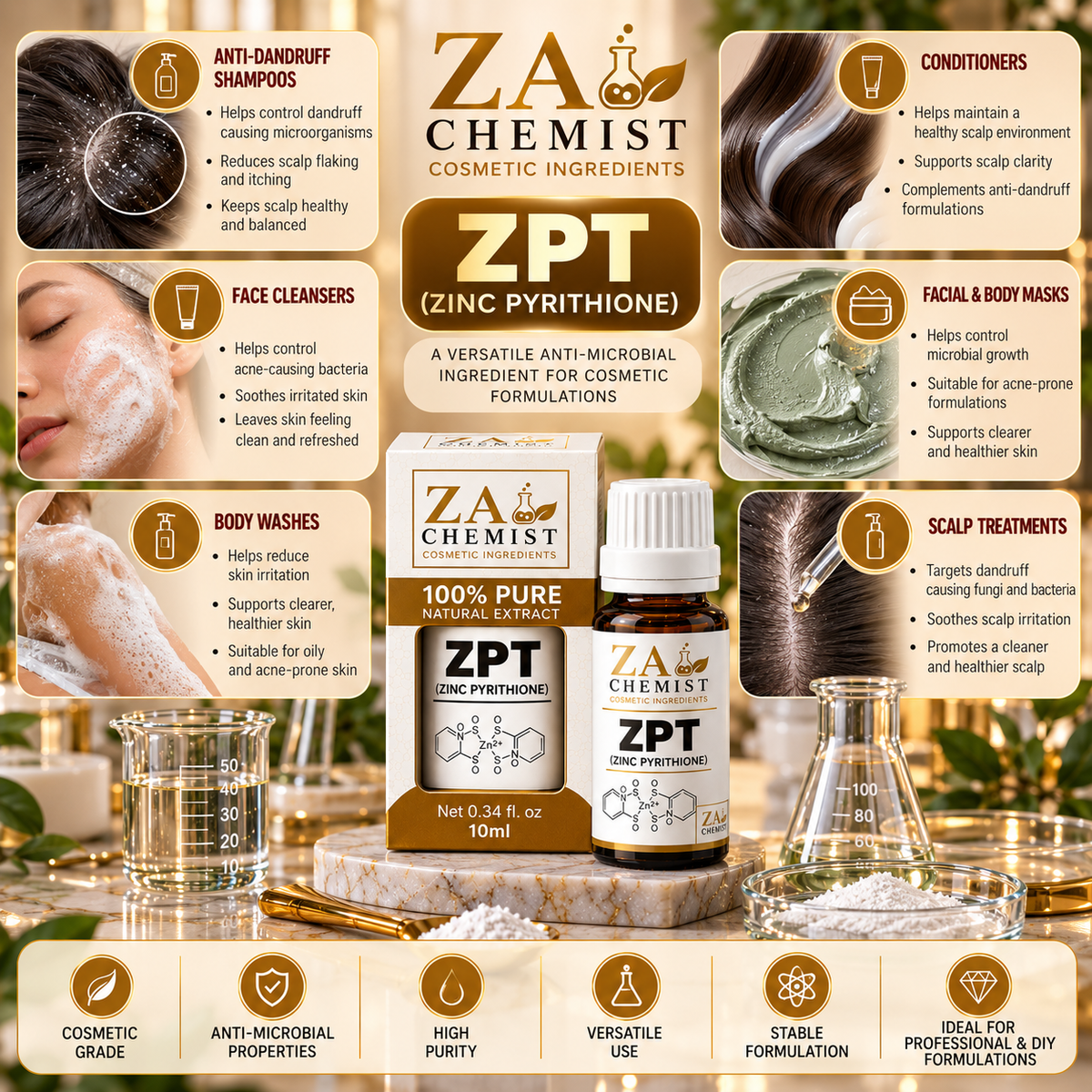 ZA Chemist ZPT (Zinc Pyrithione) – Cosmetic Ingredient