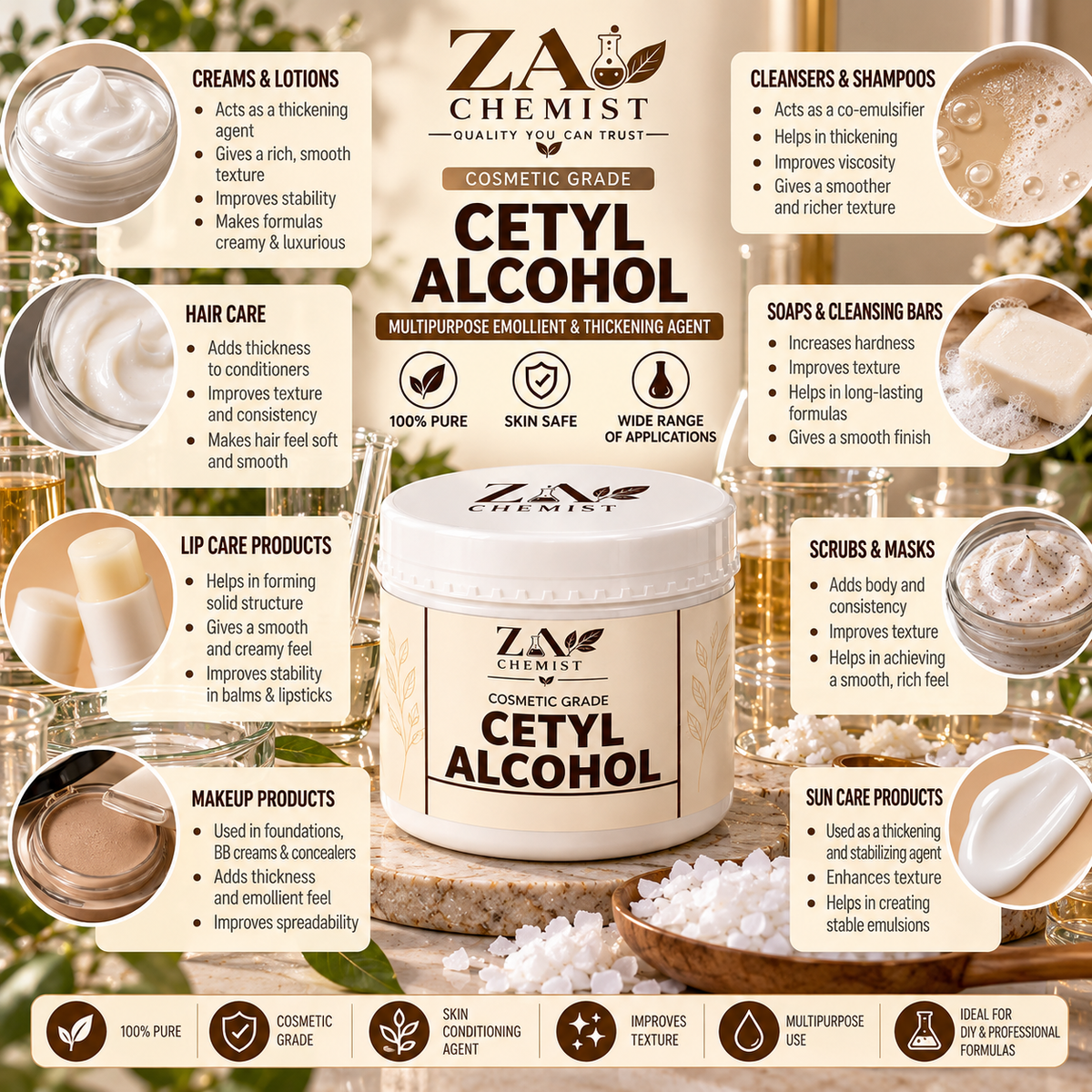 Cetyl Alcohol – Cosmetic Grade