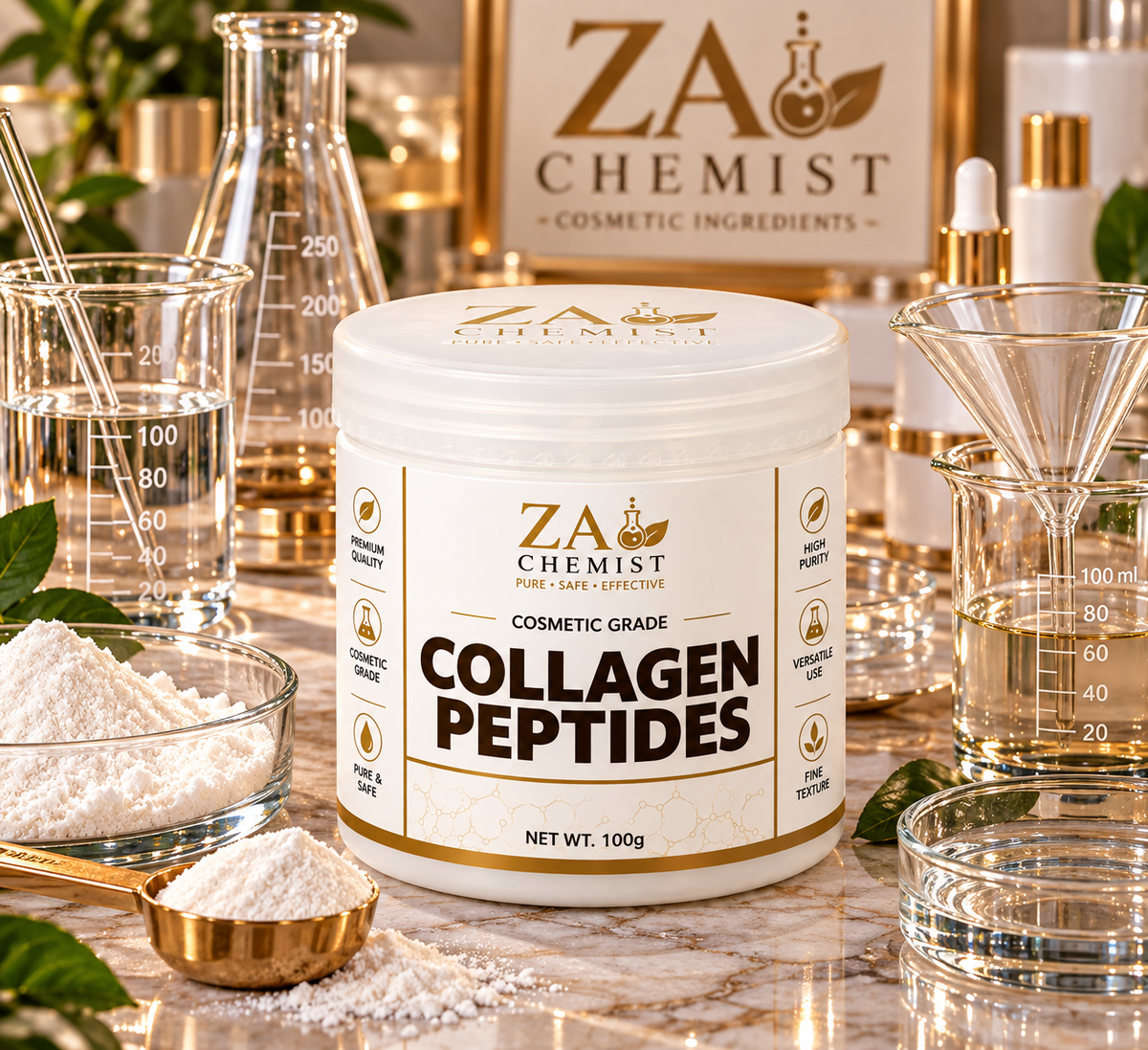 ZA CHEMIST Collagen Peptides – Cosmetic Grade | 100g