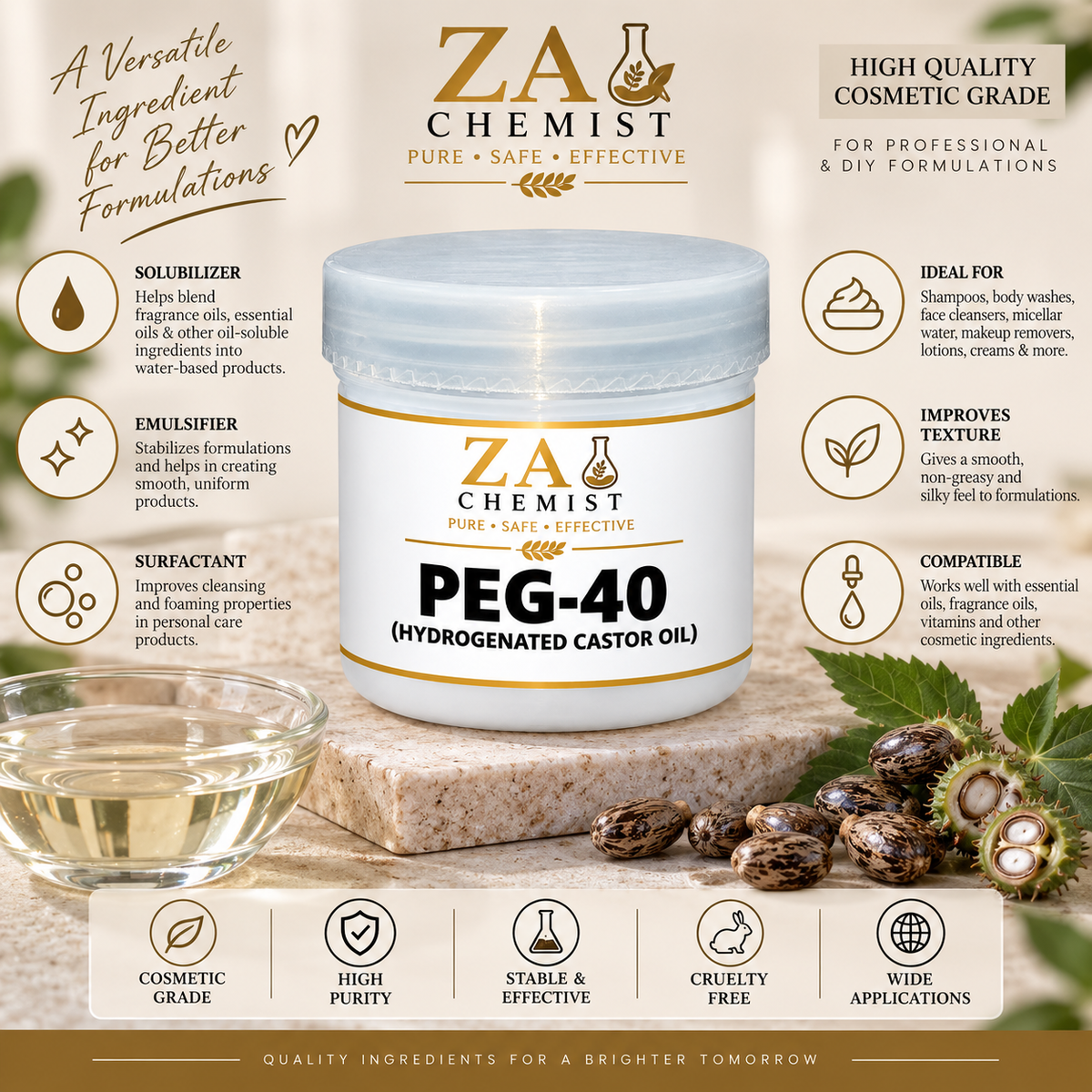 PEG-40 Hydrogenated Castor Oil ZA Chemist