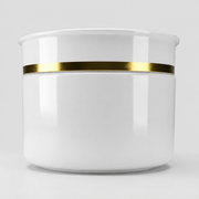 ZA Chemist 50g Empty Cosmetic Jar – White with Gold Band