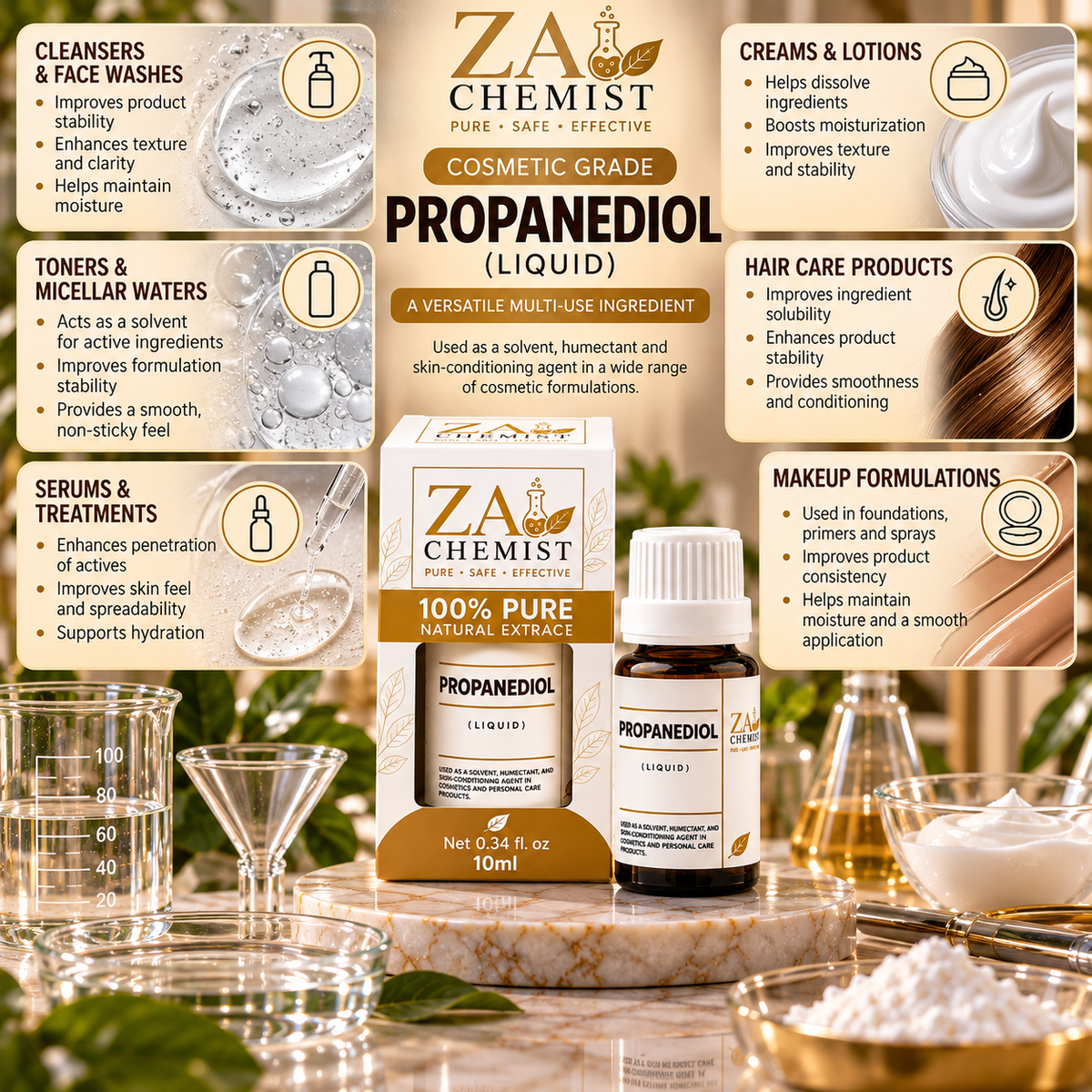 ZA Chemist Propanediol – Cosmetic Grade