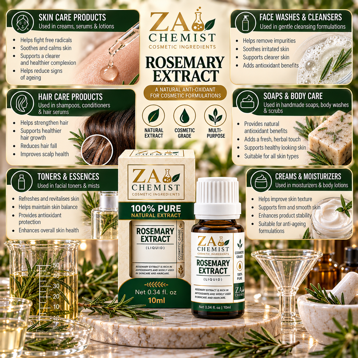 ZA Chemist Rosemary Extract – Cosmetic Grade