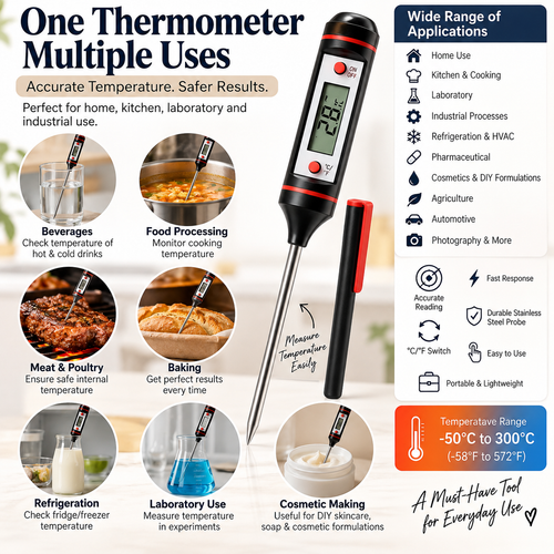 Digital Probe Thermometer – Stainless Steel Sensor ZA Chemist