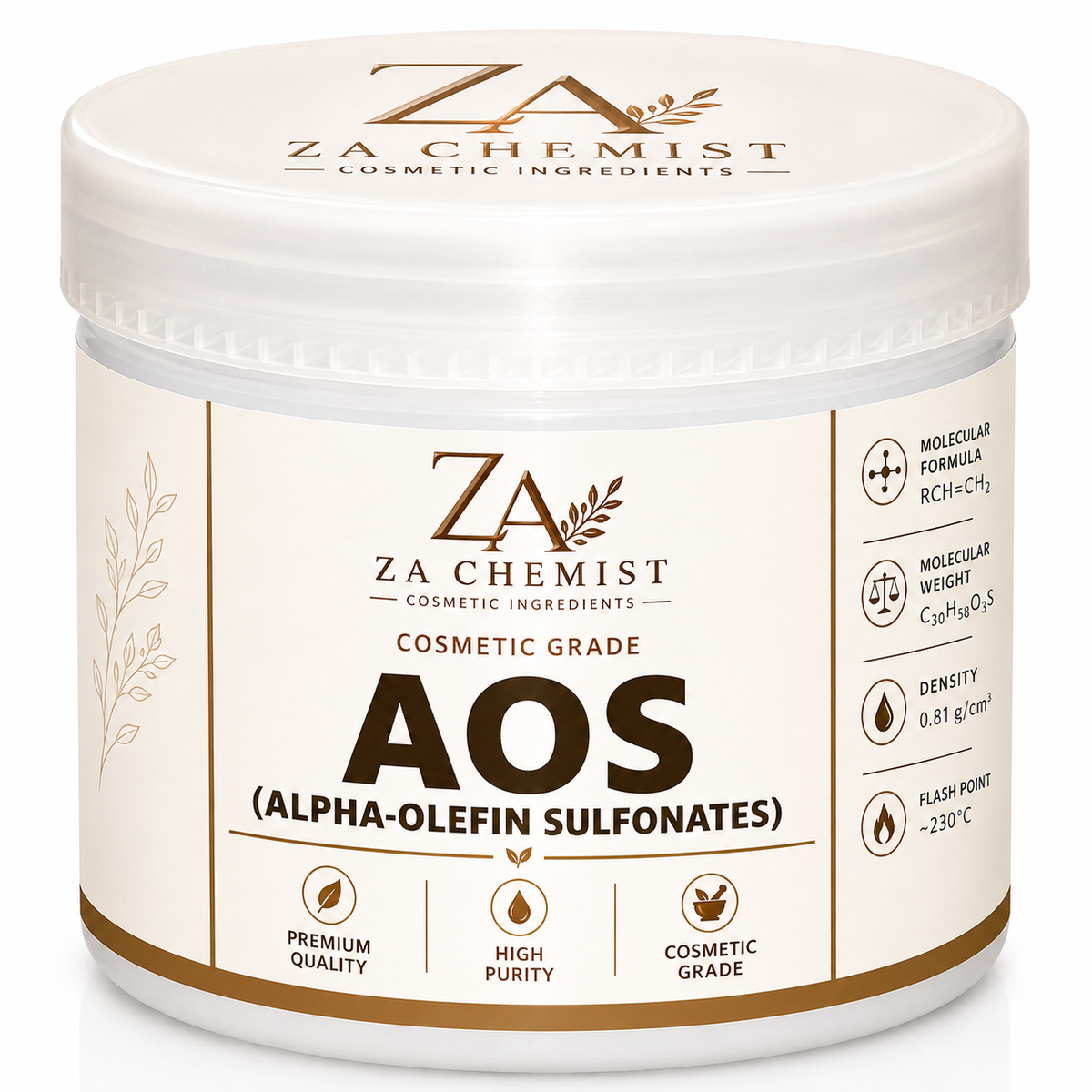 ZA Chemist AOS – Alpha-Olefin Sulfonates | Cosmetic Grade