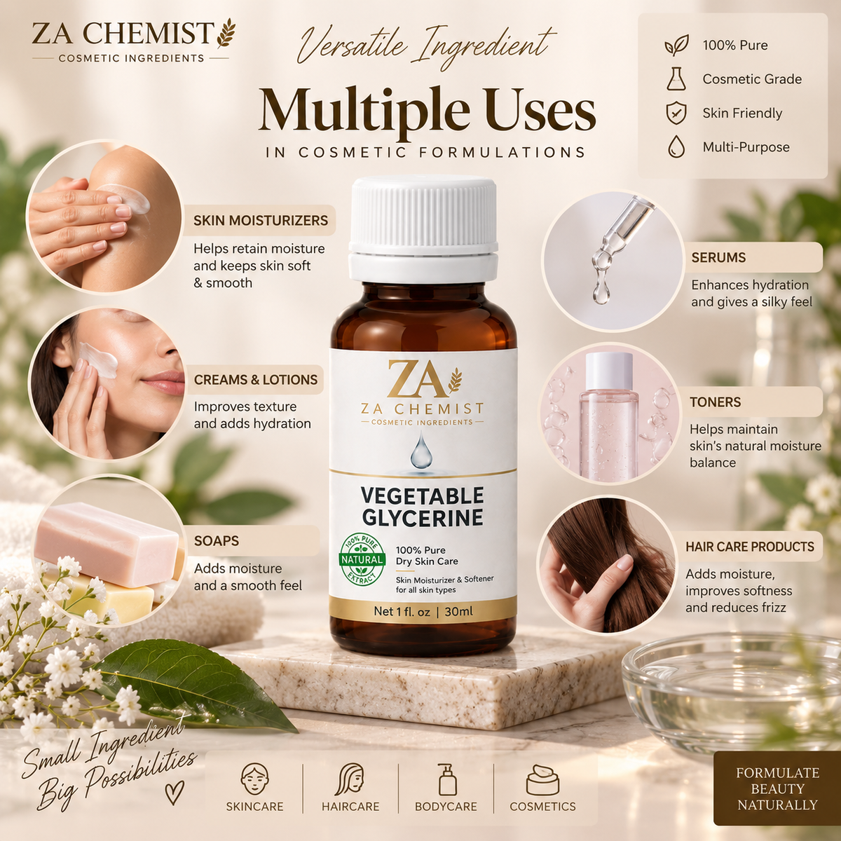 ZA CHEMIST Vegetable Glycerine – Cosmetic Grade