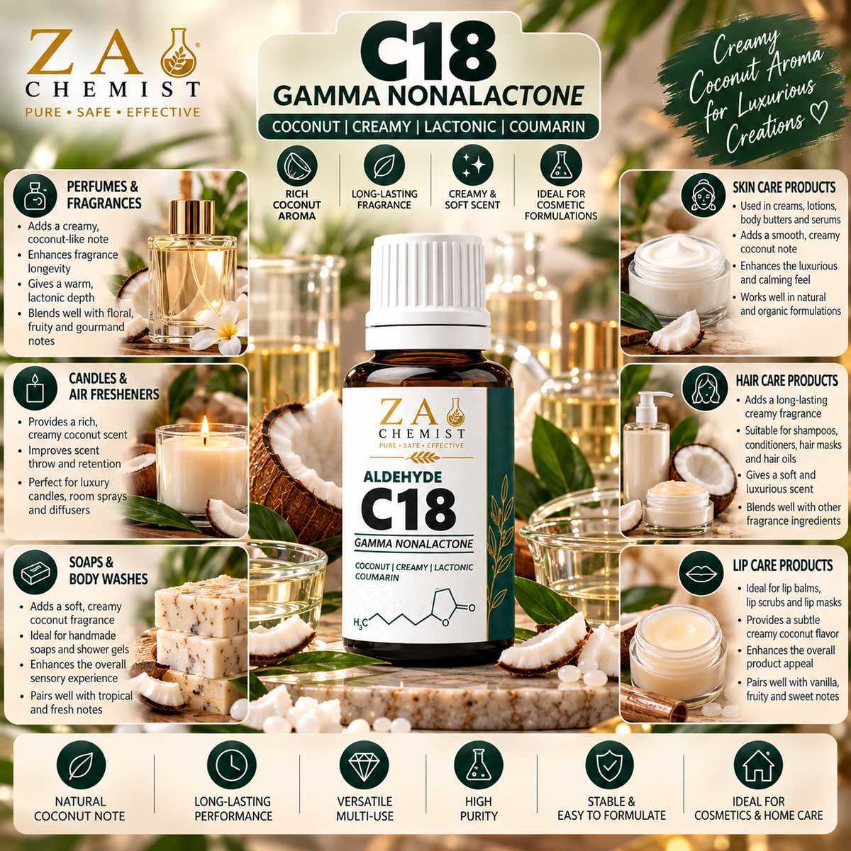 ZA CHEMIST Aldehyde C18 (Gamma Nonalactone)