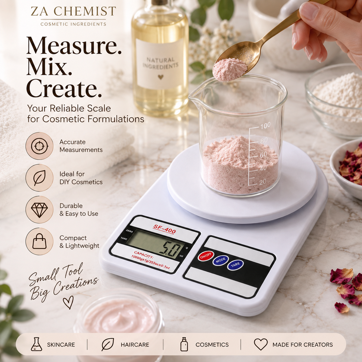 ZA CHEMIST Digital Kitchen & Precision Weighing Scale