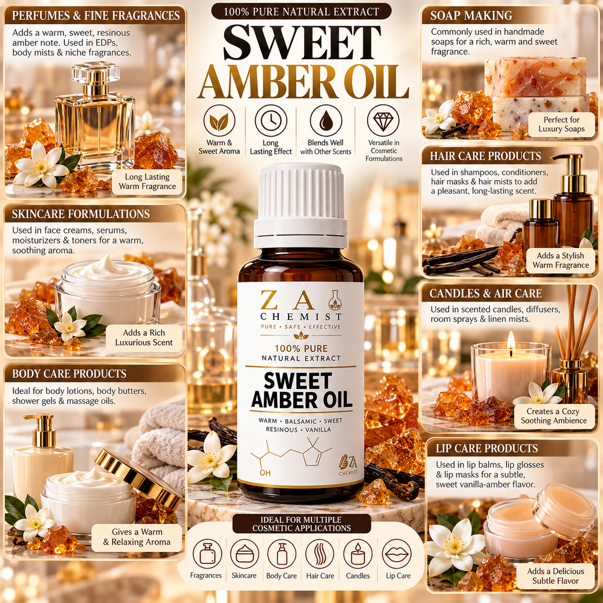Sweet Amber Oil – 100% Pure Natural Extract