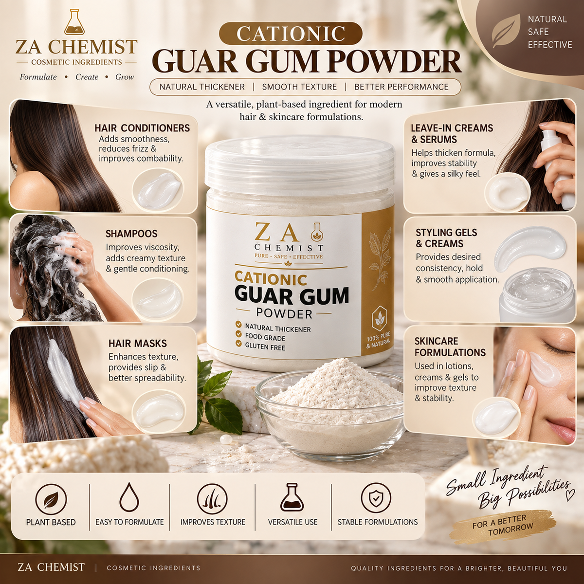 Cationic Guar Gum Powder – ZA Chemist