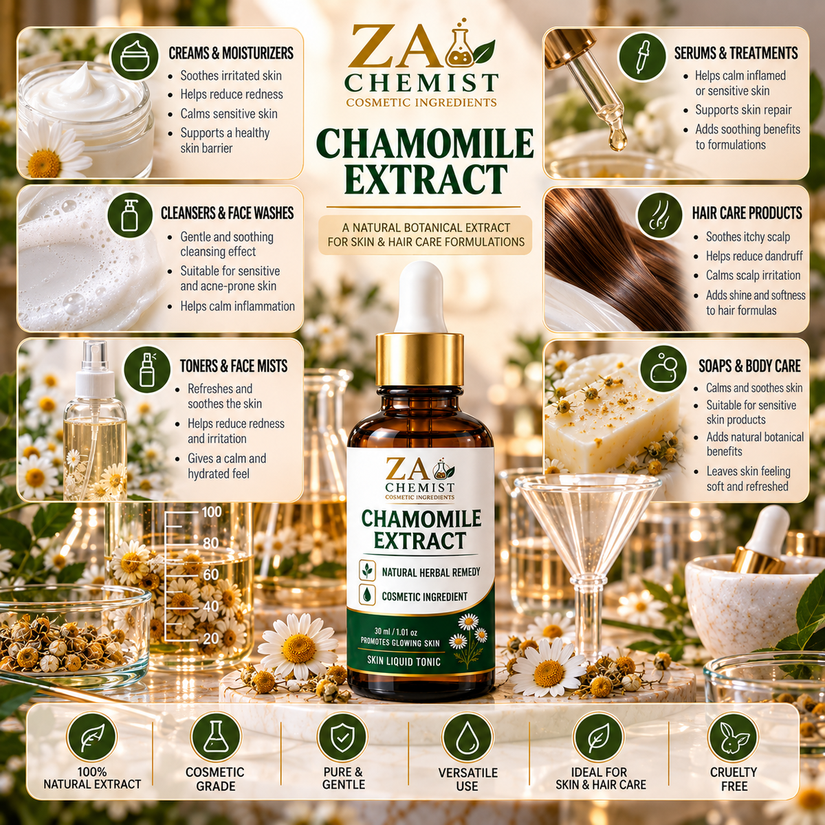 ZA Chemist Chamomile Extract – Cosmetic Grade