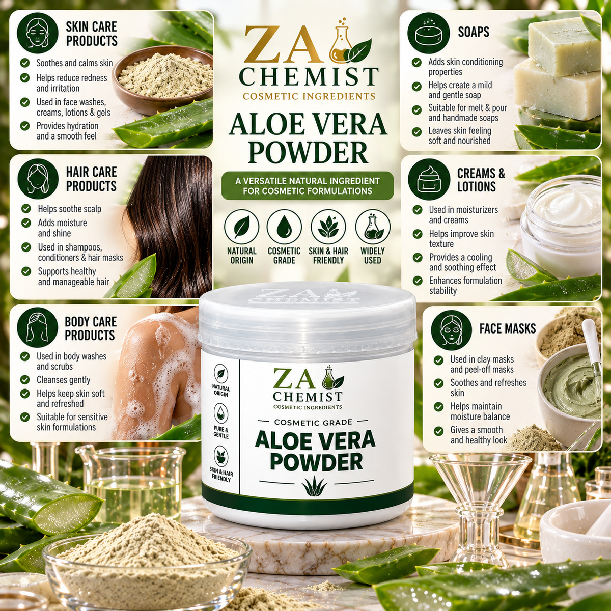 ZA Chemist Aloe Vera Powder – Cosmetic Grade