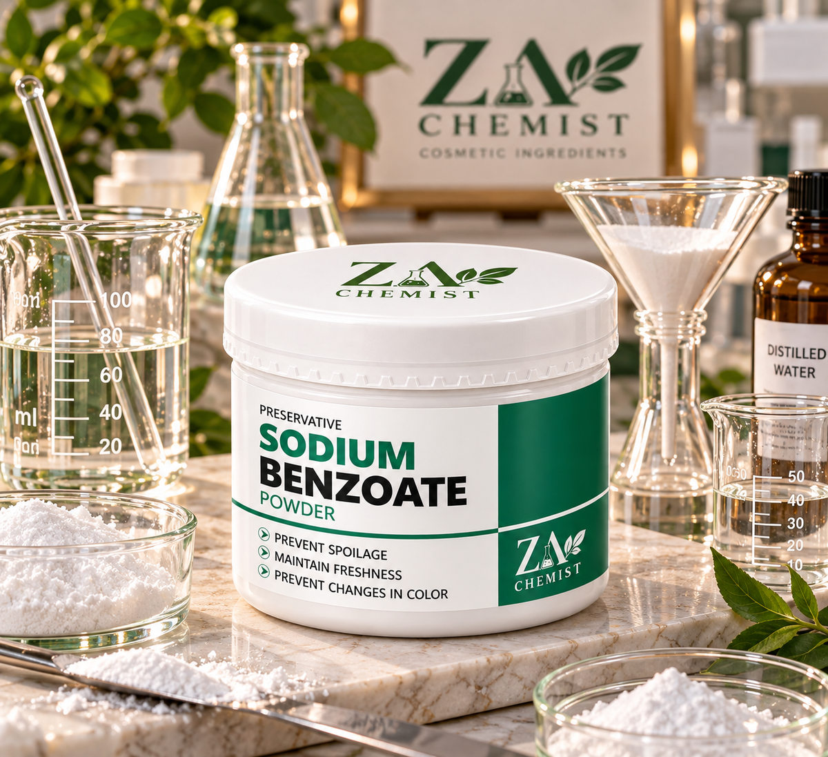 Sodium Benzoate – Cosmetic Grade | ZA Chemist