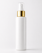 ZA Chemist White Cosmetic Spray Bottle – Gold & Silver Collar