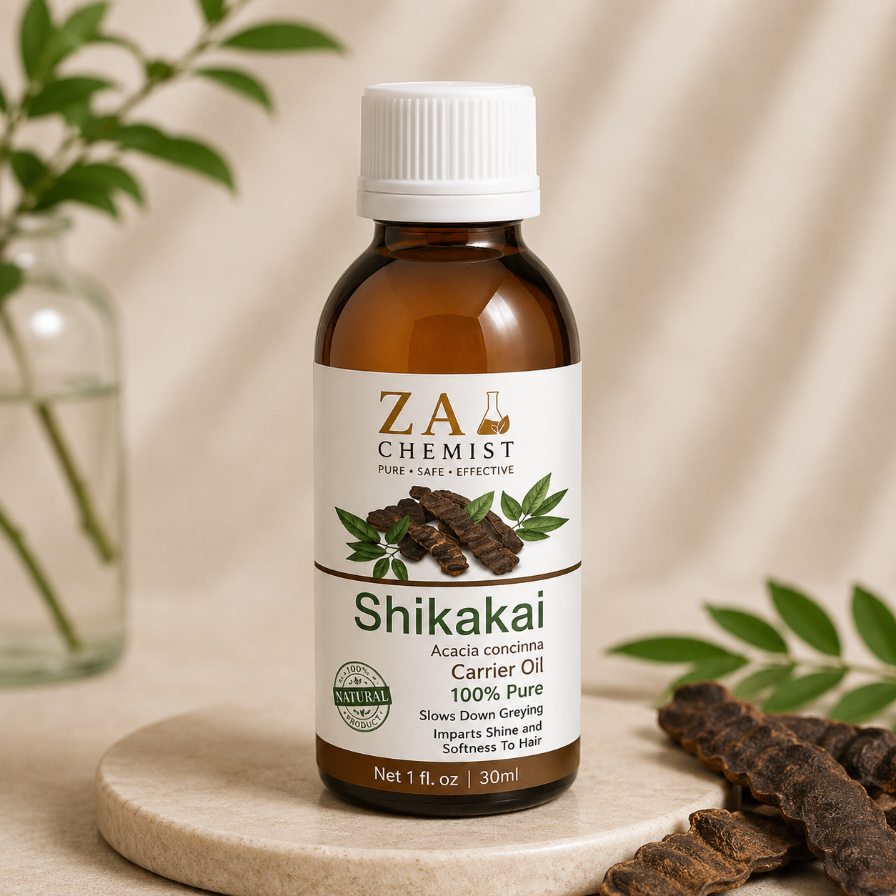 ZA CHEMIST Shikakai Carrier Oil – 100% Pure